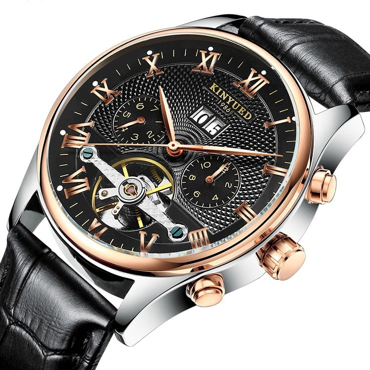 Relógio LIGE Retro Clássico Masculino com Pulseira Marrom (Á prova d' água)