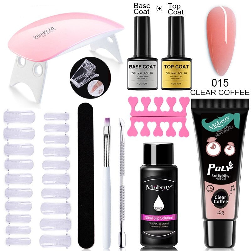 Kit de Unha de Gel com Led Secador e Máquina de Broca