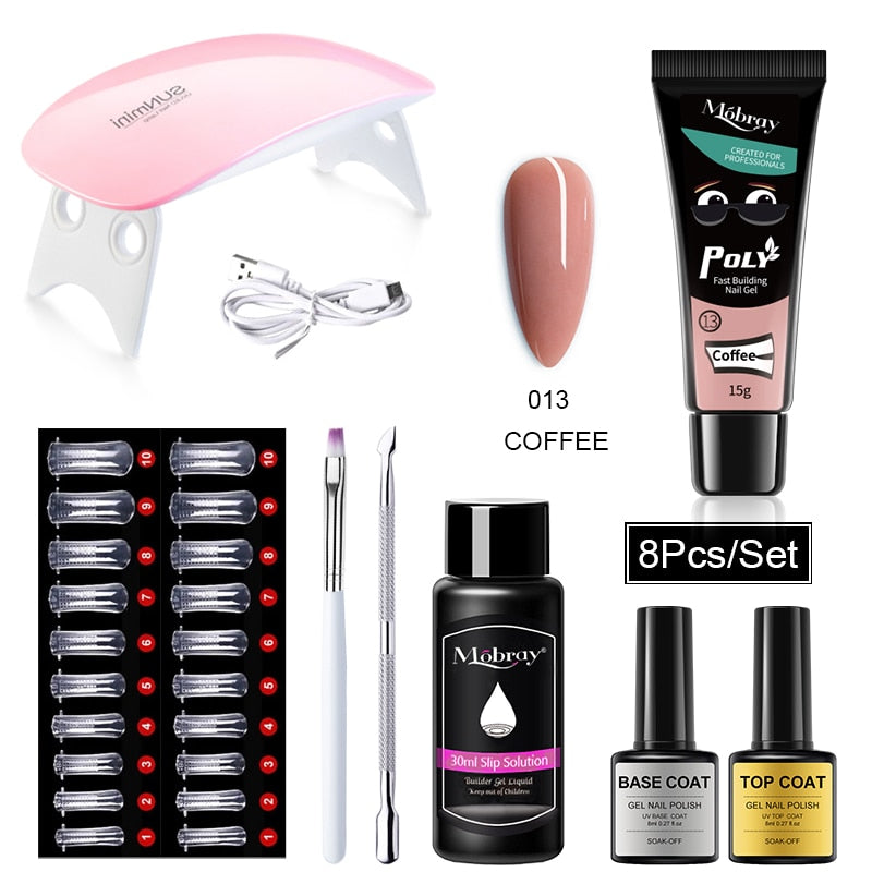 Kit de Unha de Gel com Led Secador e Máquina de Broca