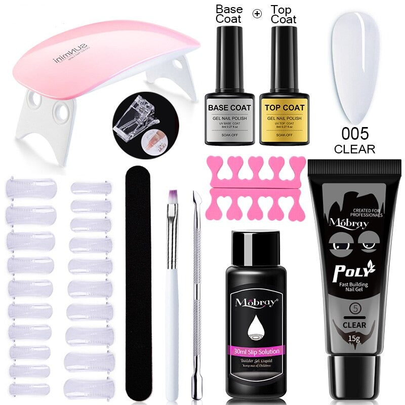 Kit de Unha de Gel com Led Secador e Máquina de Broca