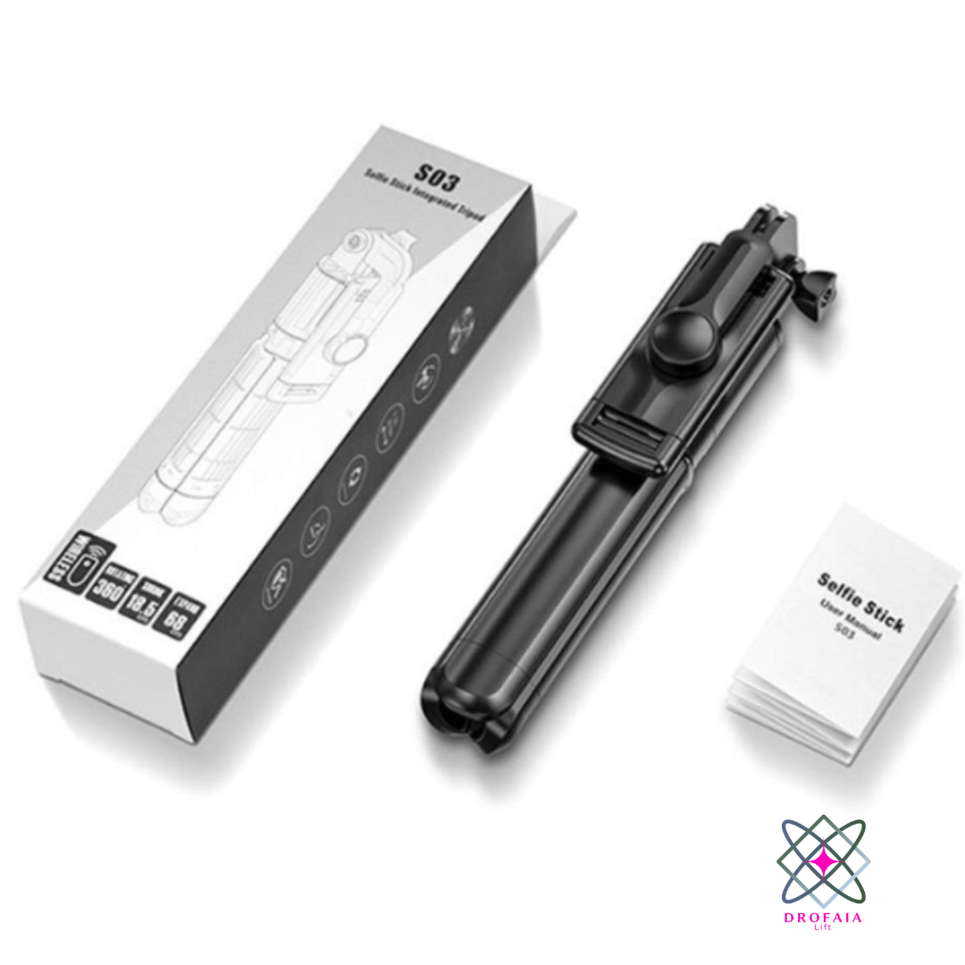 Pau de Selfie Tecnológico com Bluetooth para todos os tipos de Câmera