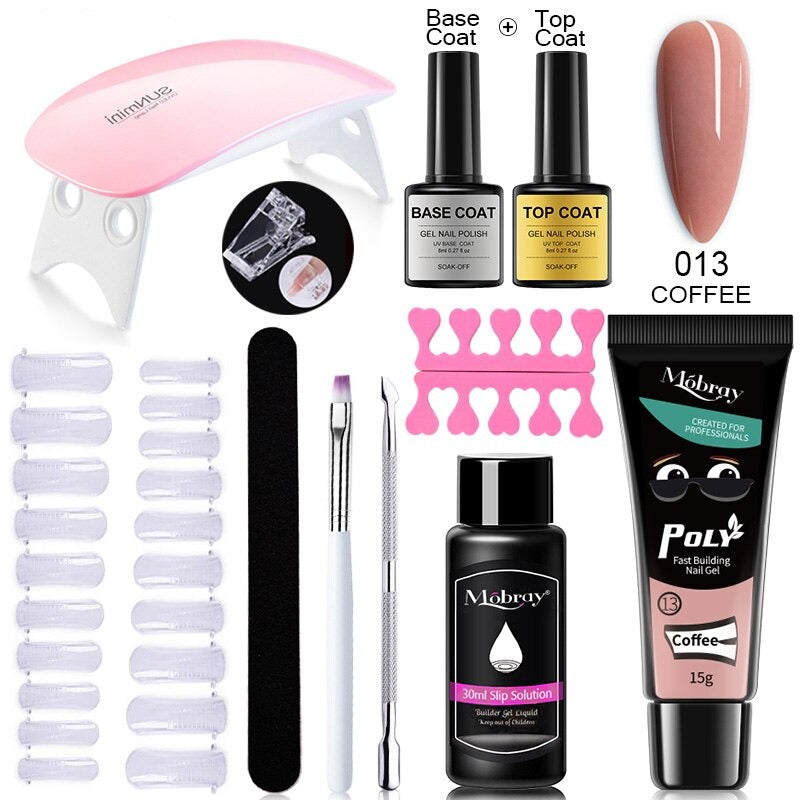 Kit de Unha de Gel com Led Secador e Máquina de Broca