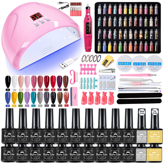 Kit de Unha de Gel com Led Secador e Máquina de Broca